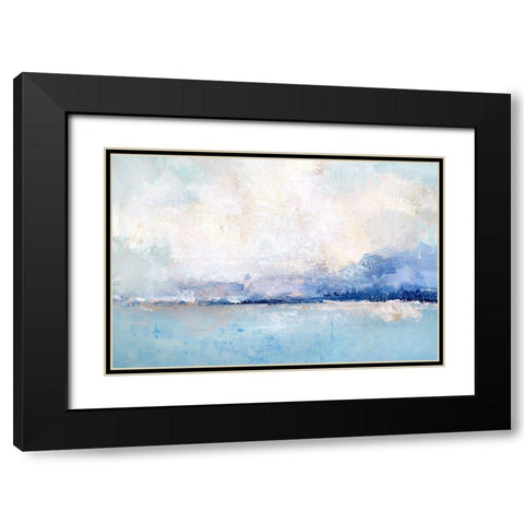 Symphony Bay Black Modern Wood Framed Art Print with Double Matting by Tava Studios