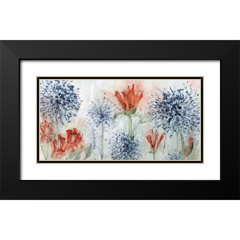 Tiger Lily Field Black Modern Wood Framed Art Print with Double Matting by Jill, Susan