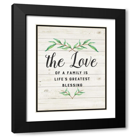 Love of a Family Black Modern Wood Framed Art Print with Double Matting by Murray, Amanda