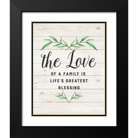 Love of a Family Black Modern Wood Framed Art Print with Double Matting by Murray, Amanda