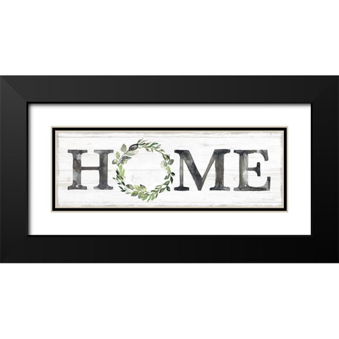 Gray Home Wreath Black Modern Wood Framed Art Print with Double Matting by Brockmon, Kristen