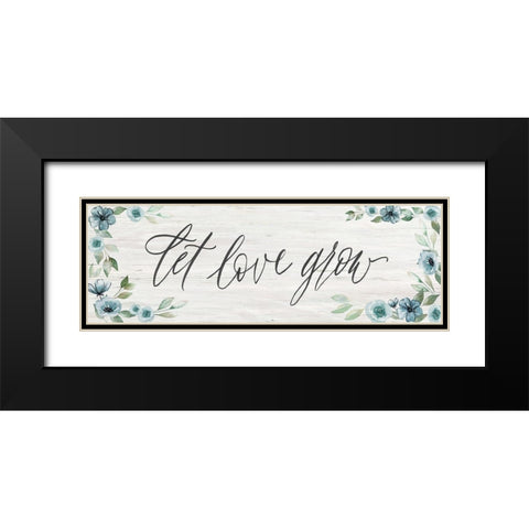 Let Love Grow Black Modern Wood Framed Art Print with Double Matting by Brockmon, Kristen