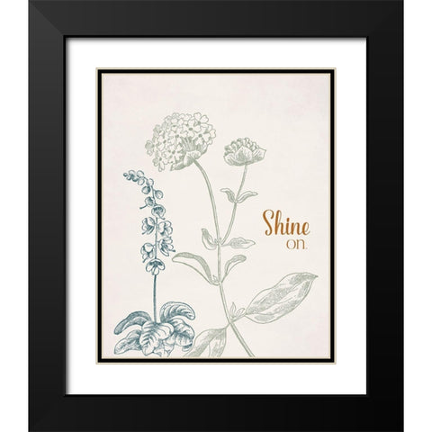 Shine On Black Modern Wood Framed Art Print with Double Matting by Santiago, Daniela