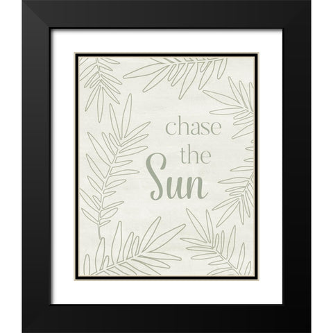 Chase the Sun Black Modern Wood Framed Art Print with Double Matting by Carpentieri, Natalie