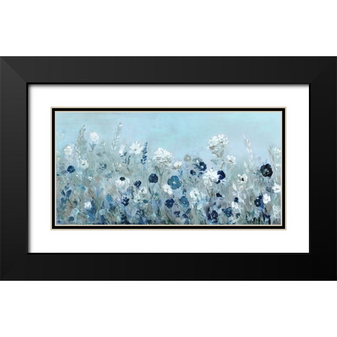 Teal Light Garden Black Modern Wood Framed Art Print with Double Matting by Swatland, Sally