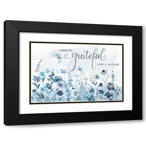 Glittering Meadow Black Modern Wood Framed Art Print with Double Matting by Swatland, Sally