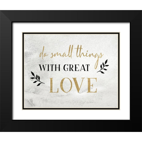 Small Things Gold Black Modern Wood Framed Art Print with Double Matting by Carpentieri, Natalie