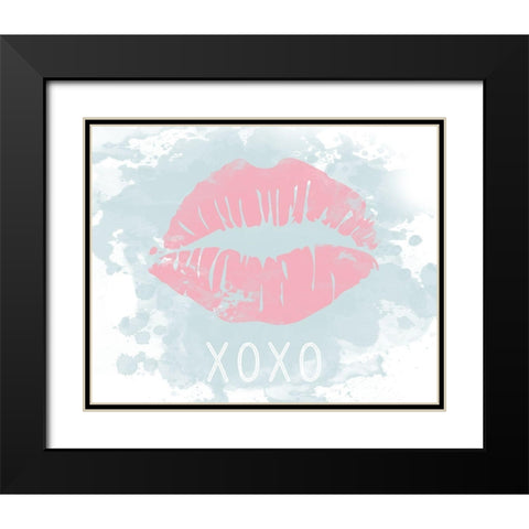 XOXO in Color Black Modern Wood Framed Art Print with Double Matting by Carpentieri, Natalie