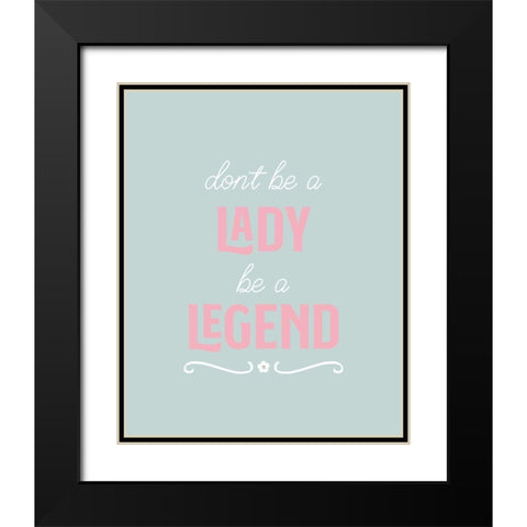 Lady Legend Black Modern Wood Framed Art Print with Double Matting by Designs, CAD