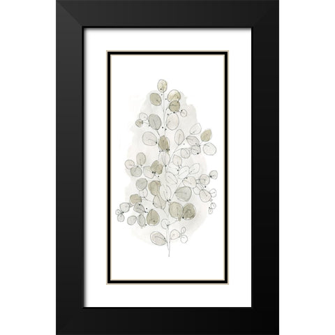 Leafy Branch II Black Modern Wood Framed Art Print with Double Matting by Finn, Livi