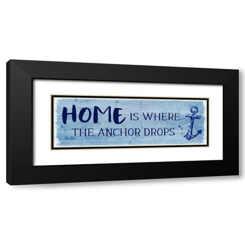 Where the Anchor Drops Black Modern Wood Framed Art Print with Double Matting by Jill, Susan