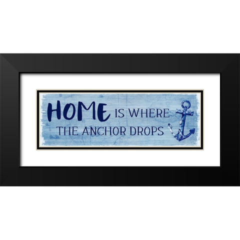 Where the Anchor Drops Black Modern Wood Framed Art Print with Double Matting by Jill, Susan
