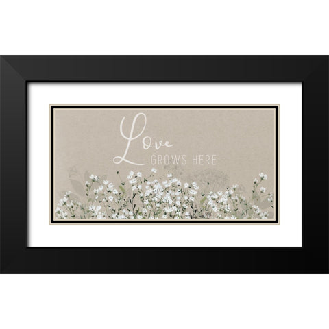 Bouquet of Love Black Modern Wood Framed Art Print with Double Matting by Finn, Livi
