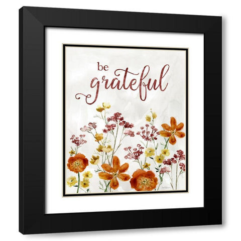 Grateful Catalina Bouquet Black Modern Wood Framed Art Print with Double Matting by Robinson, Carol