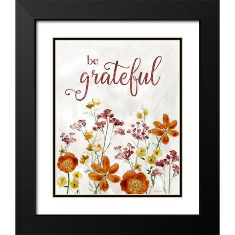 Grateful Catalina Bouquet Black Modern Wood Framed Art Print with Double Matting by Robinson, Carol