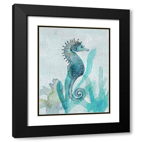 Seahorse I Black Modern Wood Framed Art Print with Double Matting by Jill, Susan