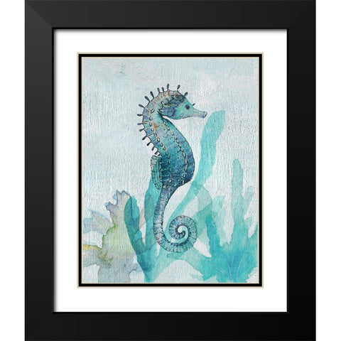 Seahorse I Black Modern Wood Framed Art Print with Double Matting by Jill, Susan