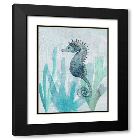 Seahorse II Black Modern Wood Framed Art Print with Double Matting by Jill, Susan
