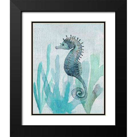 Seahorse II Black Modern Wood Framed Art Print with Double Matting by Jill, Susan