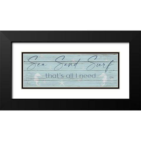 Sea-Sand-Surf Black Modern Wood Framed Art Print with Double Matting by Jill, Susan