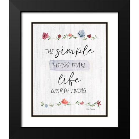 The Simple Things Black Modern Wood Framed Art Print with Double Matting by Brockmon, Kristen