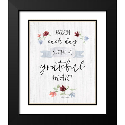 Grateful Heart Black Modern Wood Framed Art Print with Double Matting by Brockmon, Kristen