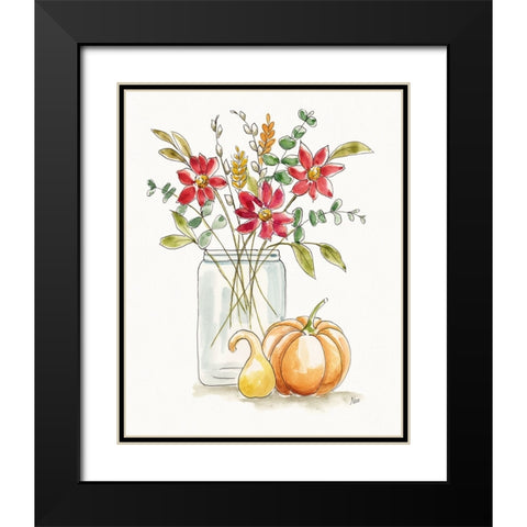 Simple Harvest I Black Modern Wood Framed Art Print with Double Matting by Nan