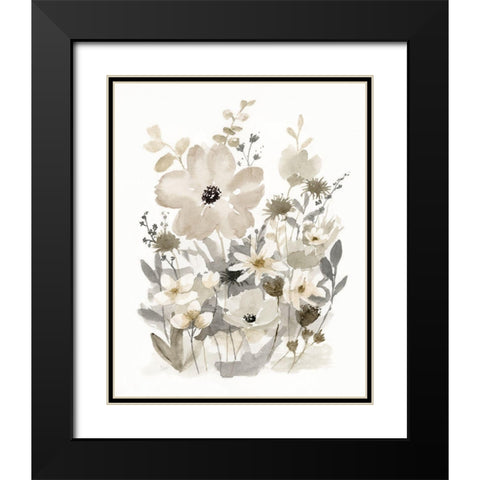 Neutral Nature I Black Modern Wood Framed Art Print with Double Matting by Nan