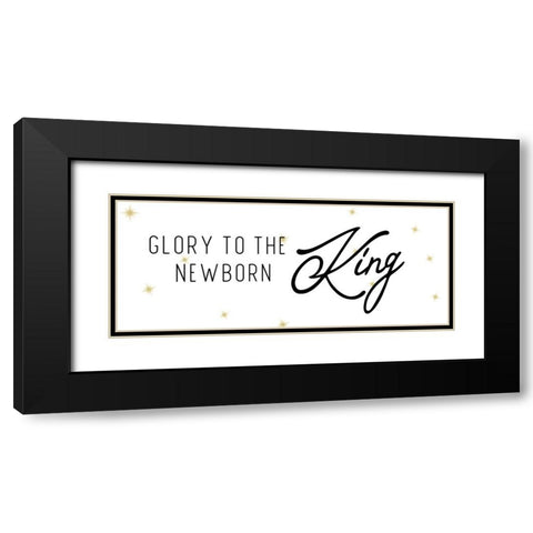 Glory Black Modern Wood Framed Art Print with Double Matting by CAD Designs