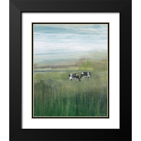 Out to Pasture I Black Modern Wood Framed Art Print with Double Matting by Jill, Susan
