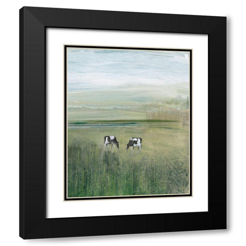 Out to Pasture II Black Modern Wood Framed Art Print with Double Matting by Jill, Susan