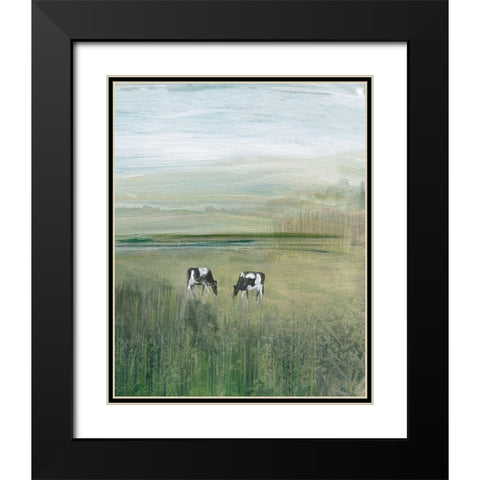Out to Pasture II Black Modern Wood Framed Art Print with Double Matting by Jill, Susan