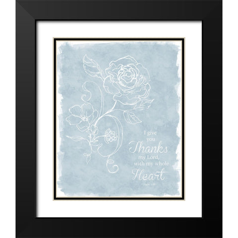 Whole Heart Black Modern Wood Framed Art Print with Double Matting by Robinson, Carol