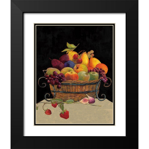 Fruit Basket I Black Modern Wood Framed Art Print with Double Matting by Olson, Charlene
