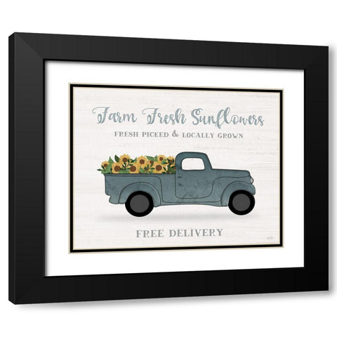 Farmers Market Truck Black Modern Wood Framed Art Print with Double Matting by Carpentieri, Natalie