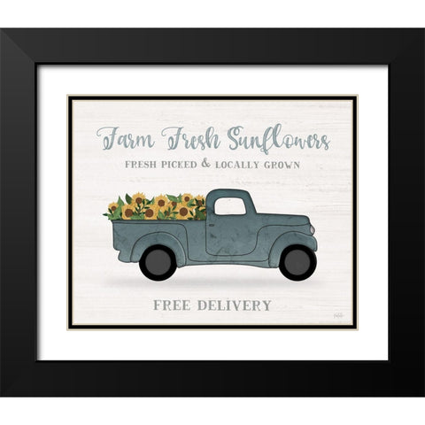 Farmers Market Truck Black Modern Wood Framed Art Print with Double Matting by Carpentieri, Natalie