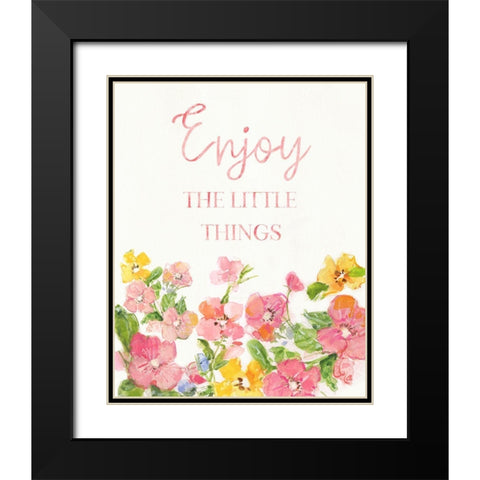 Little Things Black Modern Wood Framed Art Print with Double Matting by Swatland, Sally