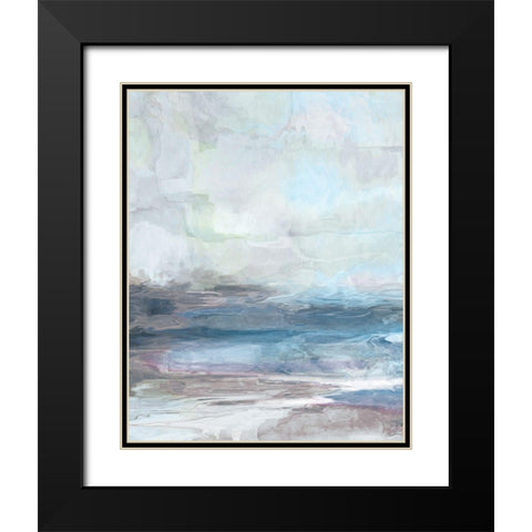 Valle Azzurra Black Modern Wood Framed Art Print with Double Matting by Butler, John