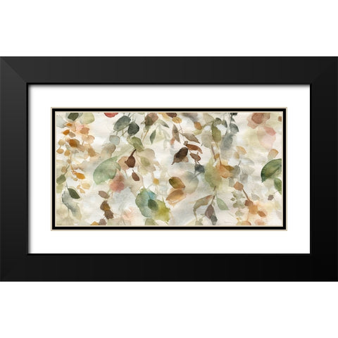 Fall Cascade Black Modern Wood Framed Art Print with Double Matting by Robinson, Carol