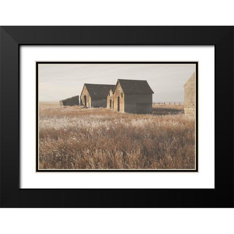 The Old Farm Black Modern Wood Framed Art Print with Double Matting by Robinson, Carol