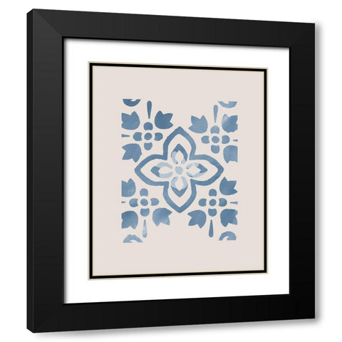 Monochrome Terra Mesa Tile I Black Modern Wood Framed Art Print with Double Matting by Nan