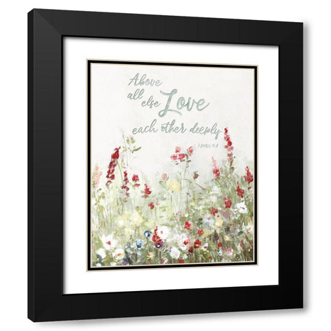 Love Meadow Black Modern Wood Framed Art Print with Double Matting by Swatland, Sally