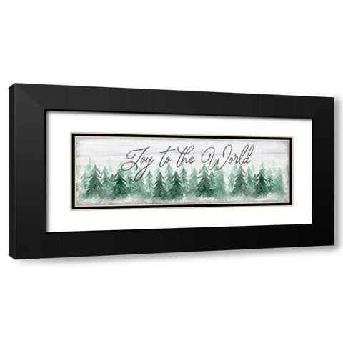 Joy to the World Black Modern Wood Framed Art Print with Double Matting by Carpentieri, Natalie