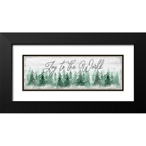 Joy to the World Black Modern Wood Framed Art Print with Double Matting by Carpentieri, Natalie