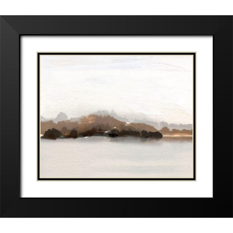 Slauson Mountain at Dusk Black Modern Wood Framed Art Print with Double Matting by Jill, Susan