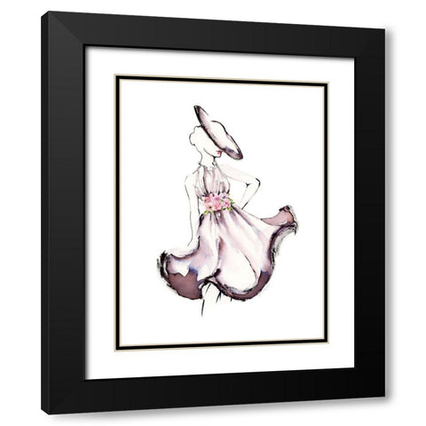 Strike A Pose II Black Modern Wood Framed Art Print with Double Matting by Chang, Stella