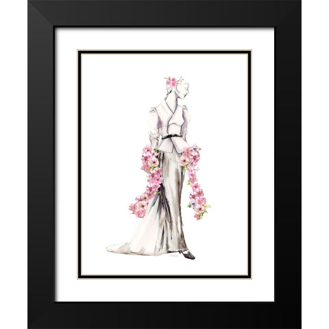 Strike A Pose III Black Modern Wood Framed Art Print with Double Matting by Chang, Stella