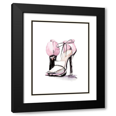 Loafer Heel Black Modern Wood Framed Art Print with Double Matting by Chang, Stella