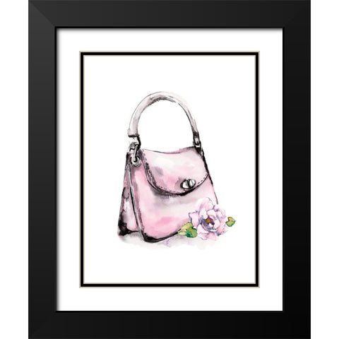 Top Handle Bag Black Modern Wood Framed Art Print with Double Matting by Chang, Stella