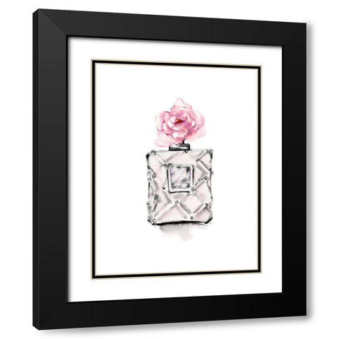 Perfume Bottle Black Modern Wood Framed Art Print with Double Matting by Chang, Stella